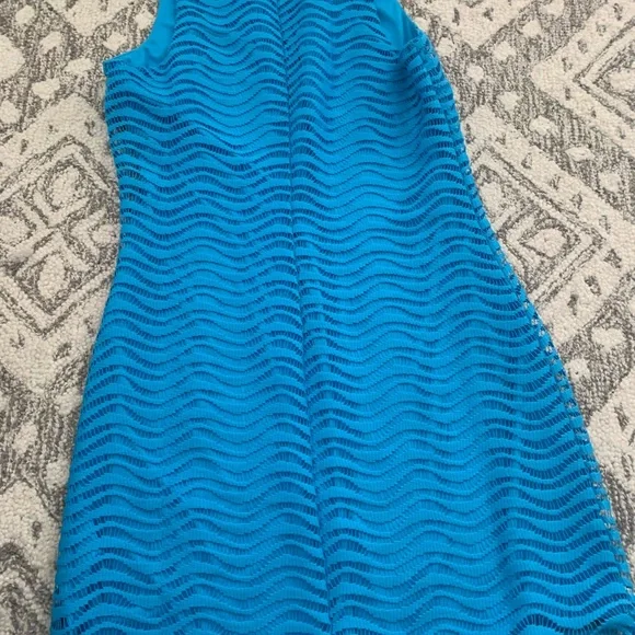 Lilly Pulitzer Blue Sleeveless Dress - Picture 4 of 4